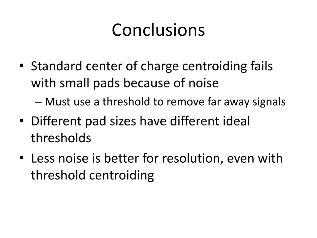 conclusions