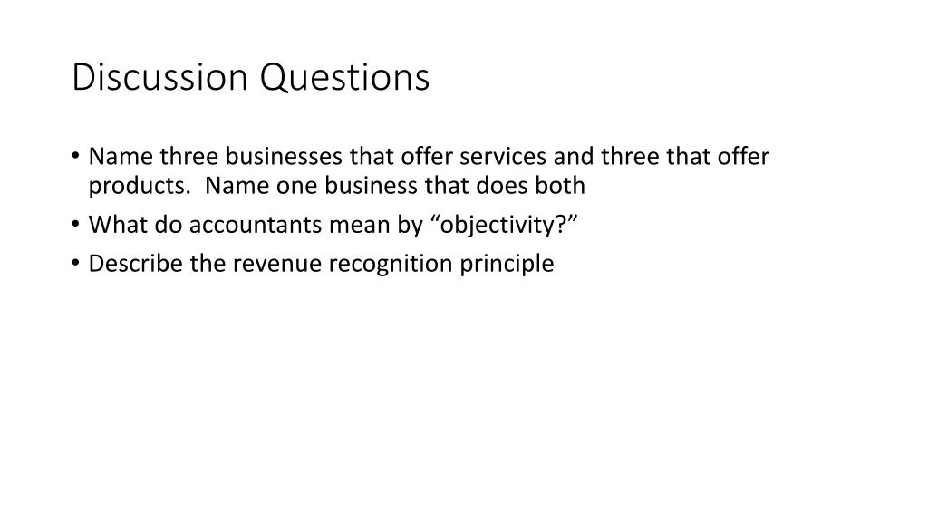discussion questions
