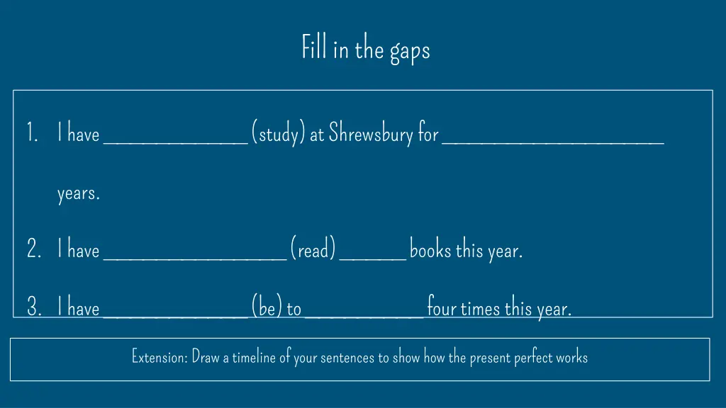 fill in the gaps
