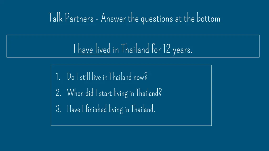 talk partners answer the questions at the bottom 1