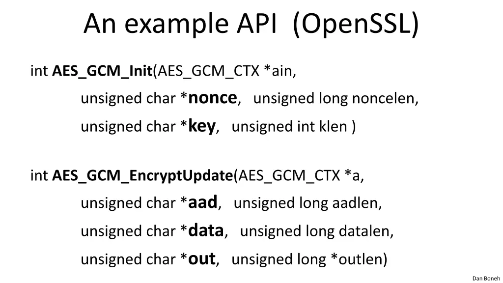 an example api openssl