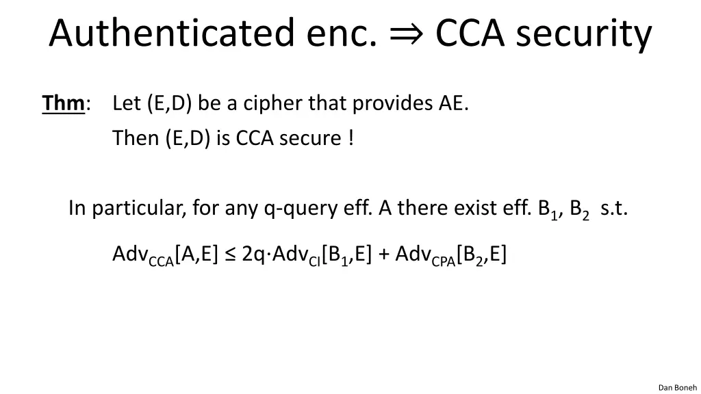 authenticated enc cca security