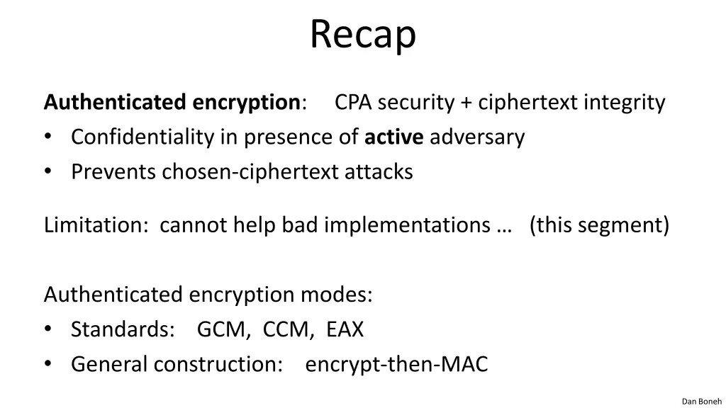 recap