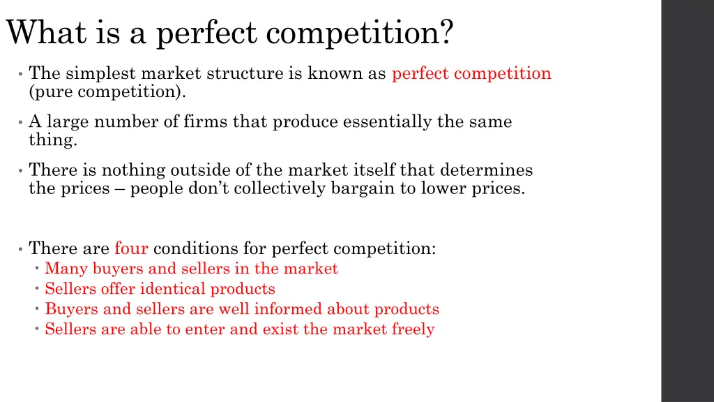 what is a perfect competition