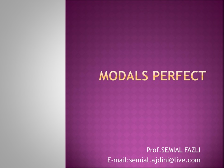 modals perfect