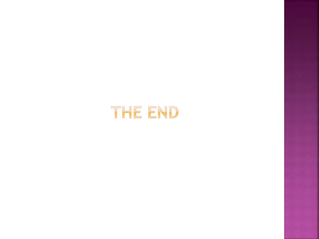 the end