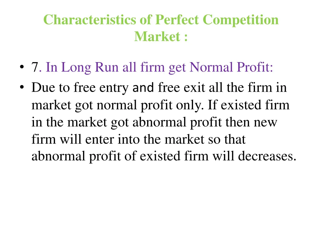 characteristics of perfect competition market 3