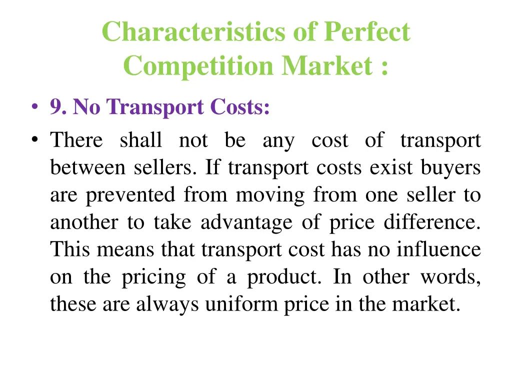 characteristics of perfect competition market 5