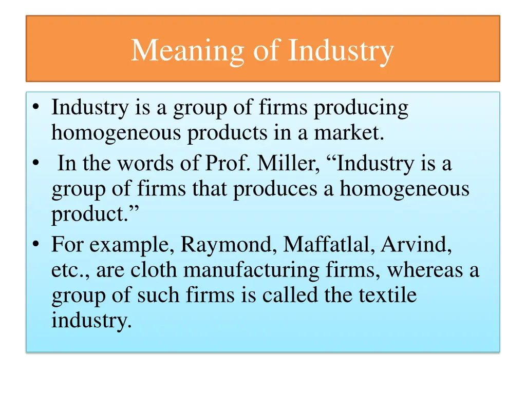meaning of industry