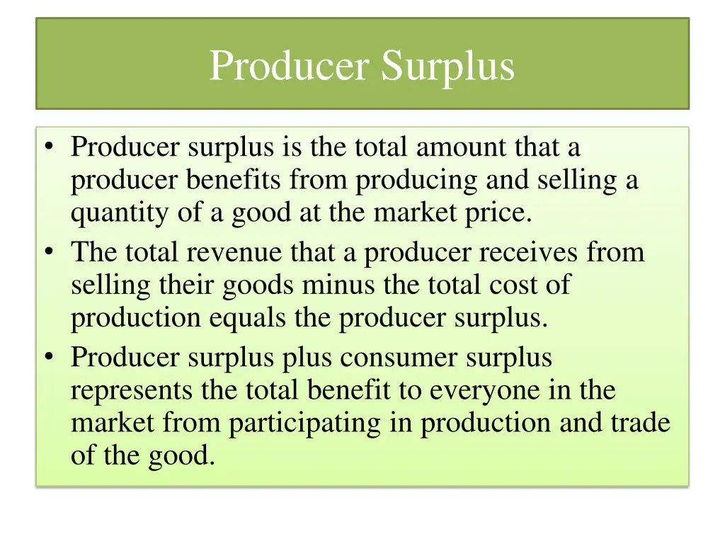 producer surplus 1