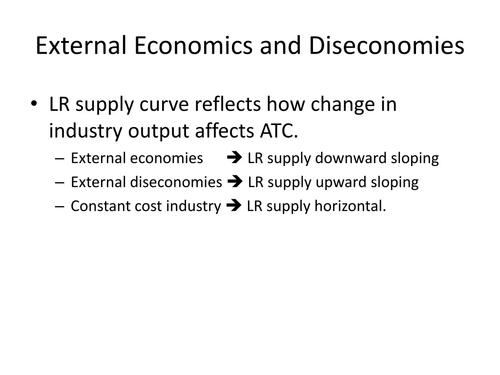external economics and diseconomies