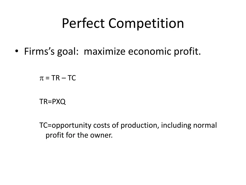 perfect competition 2