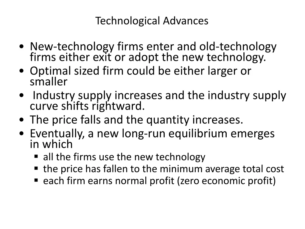 technological advances
