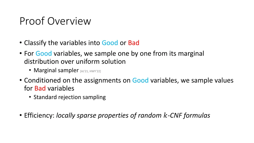 proof overview
