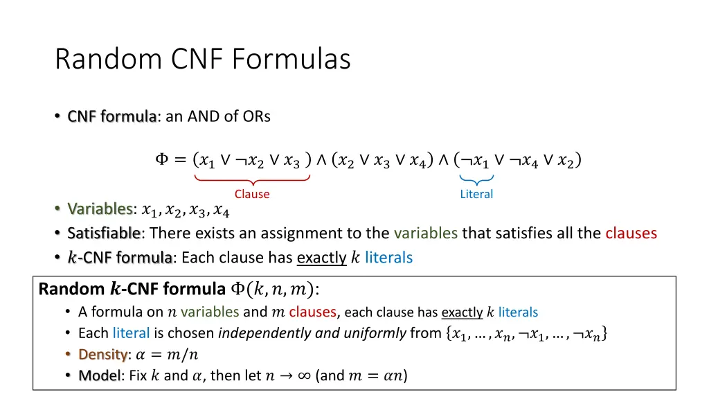 random cnf formulas