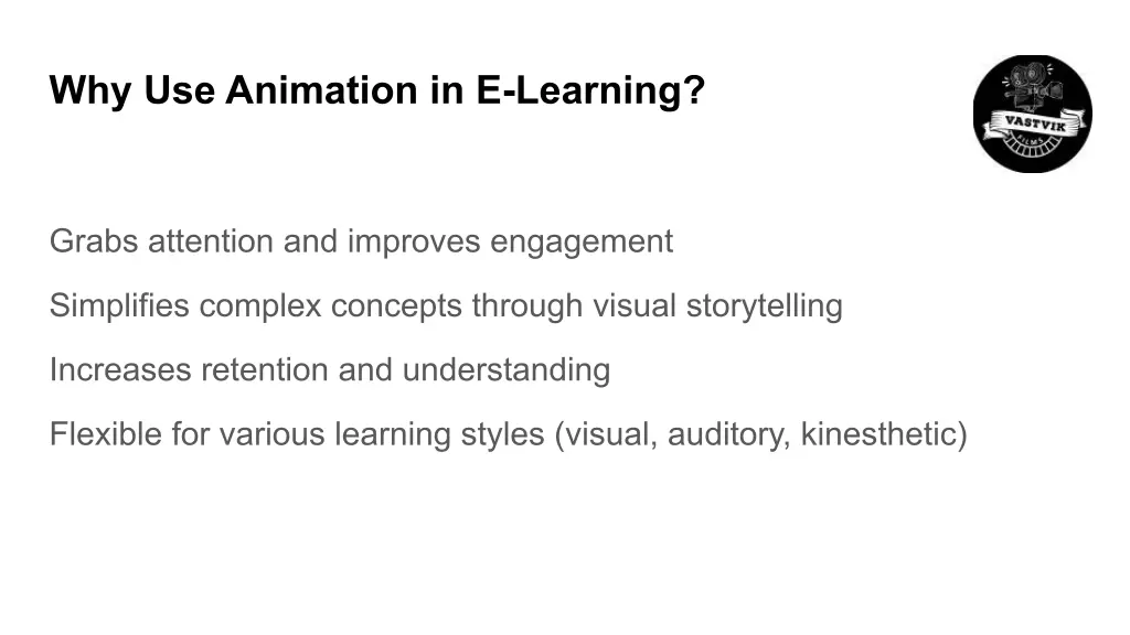 why use animation in e learning