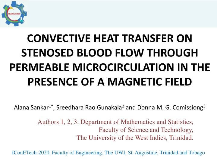 convective heat transfer on stenosed blood flow