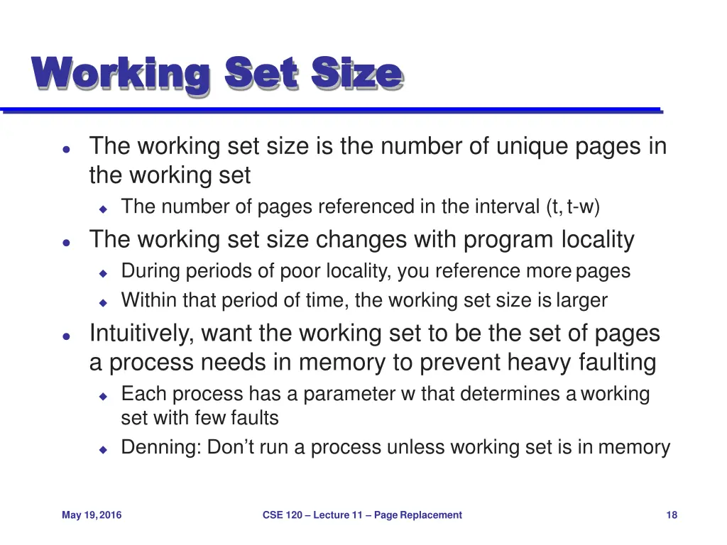 working working set 1