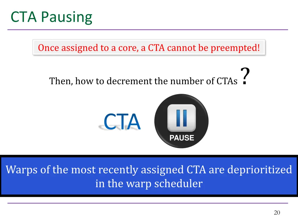 cta pausing