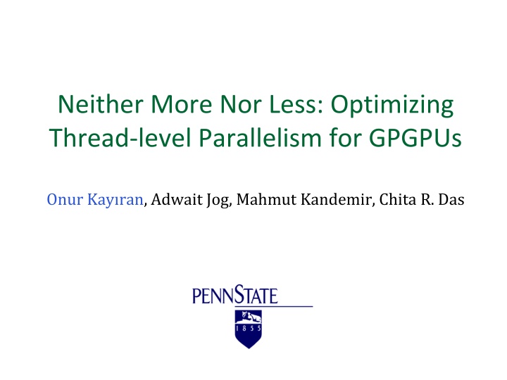 neither more nor less optimizing thread level