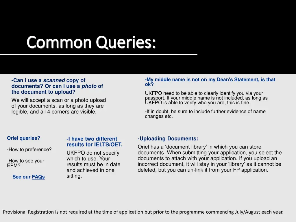 common queries common queries