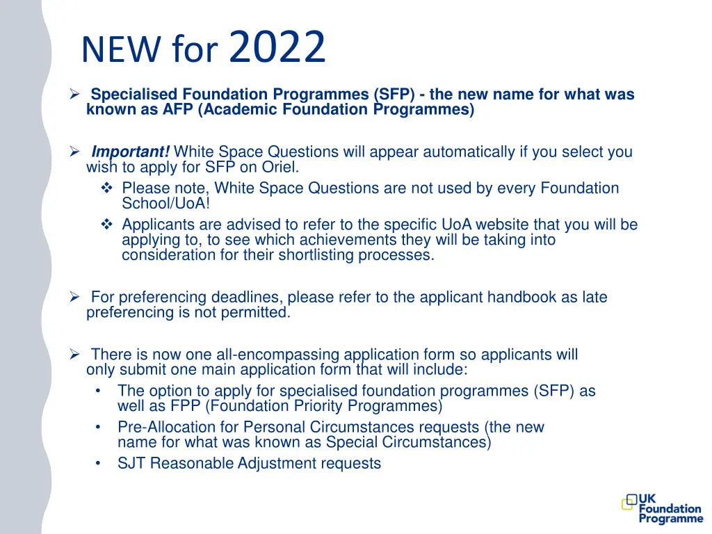 new for 2022