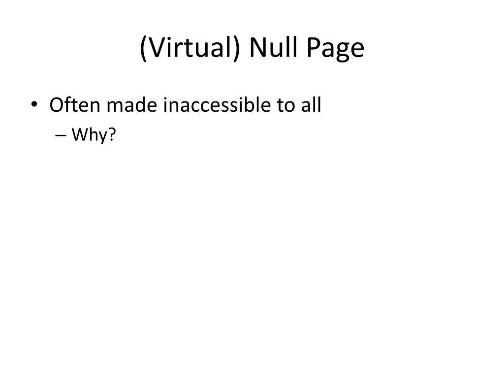 virtual null page