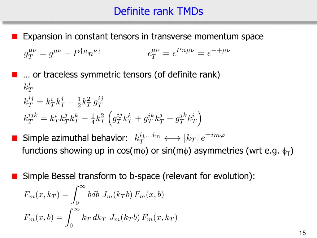definite rank tmds
