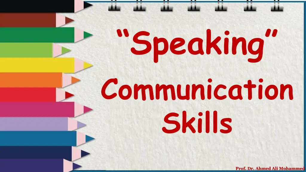speaking communication skills