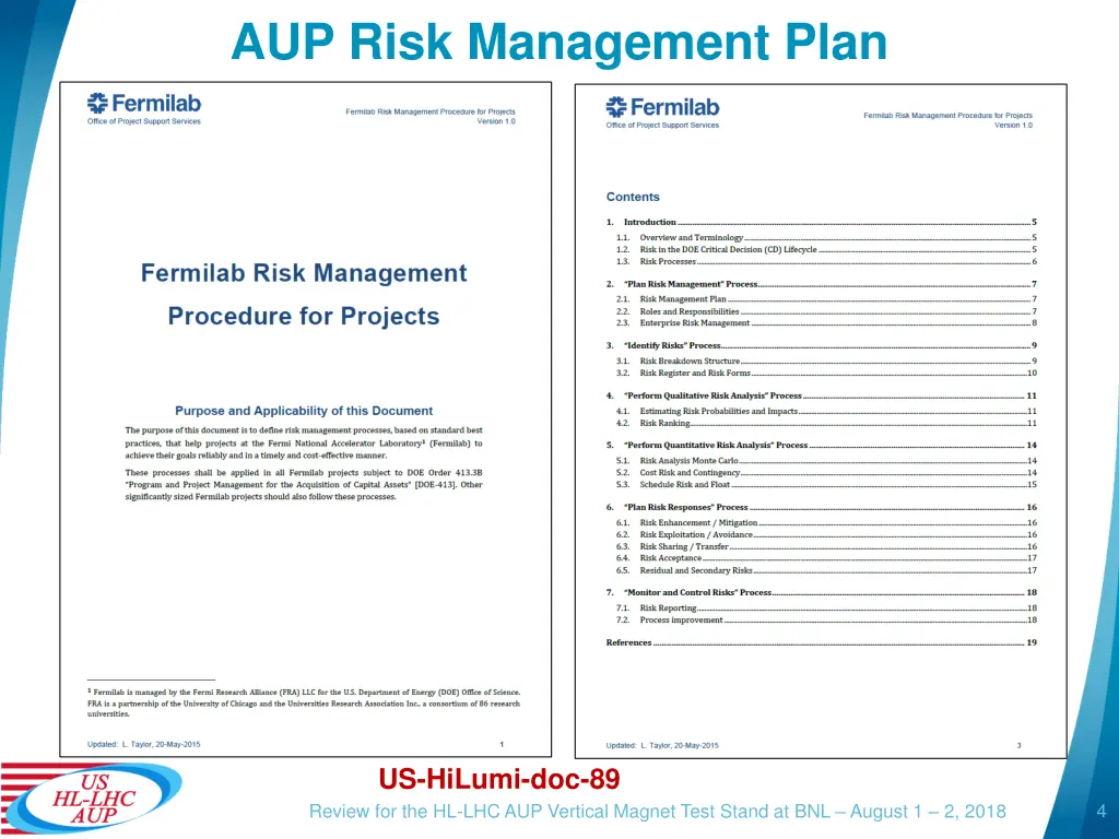 aup risk management plan 1