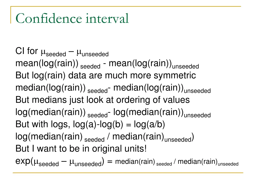 confidence interval