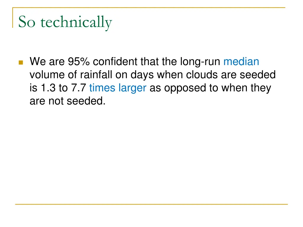 so technically
