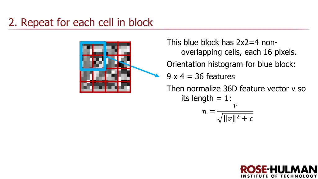 2 repeat for each cell in block