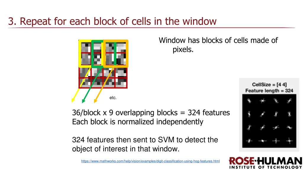 3 repeat for each block of cells in the window