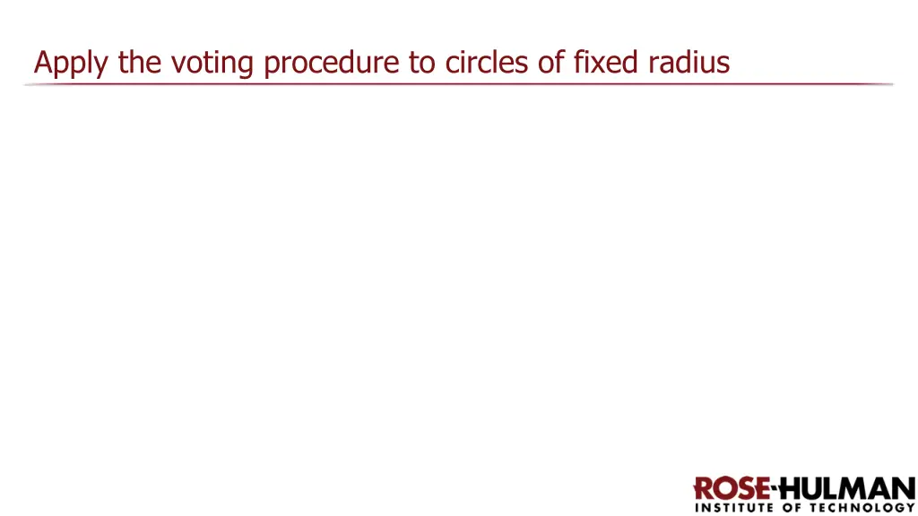 apply the voting procedure to circles of fixed 1