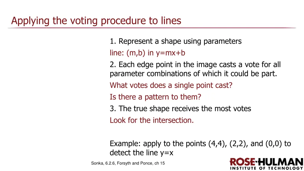 applying the voting procedure to lines