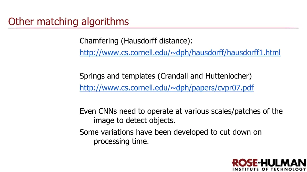 other matching algorithms 1