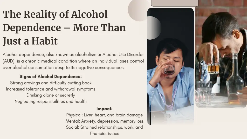 the reality of alcohol dependence more than just