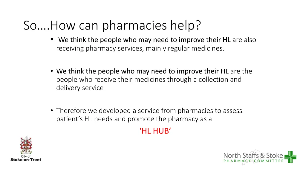 so how can pharmacies help we think the people