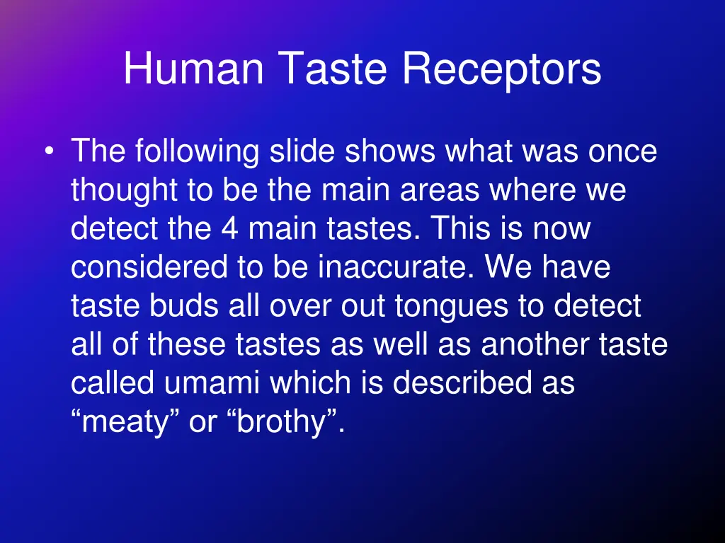 human taste receptors