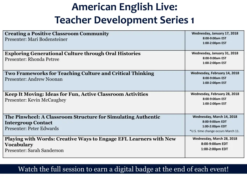 american english live teacher development series 1 2