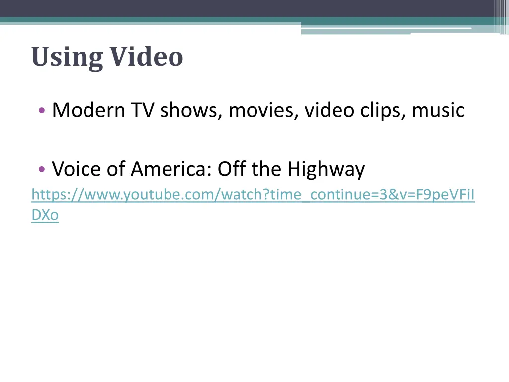 using video