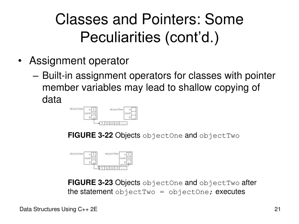 classes and pointers some peculiarities cont d 1