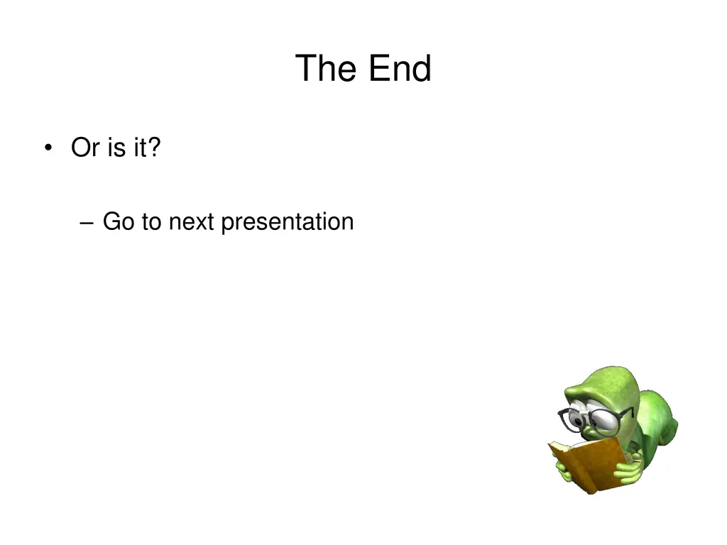 the end