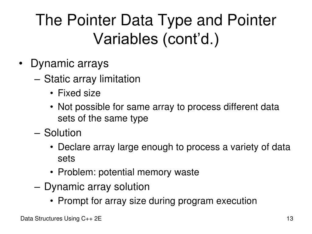 the pointer data type and pointer variables cont d 8