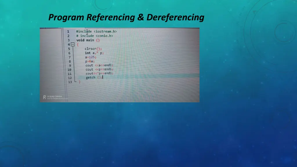 program referencing dereferencing