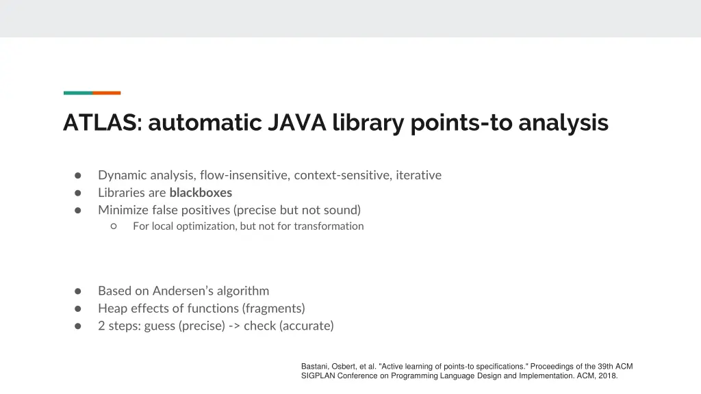 atlas automatic java library points to analysis