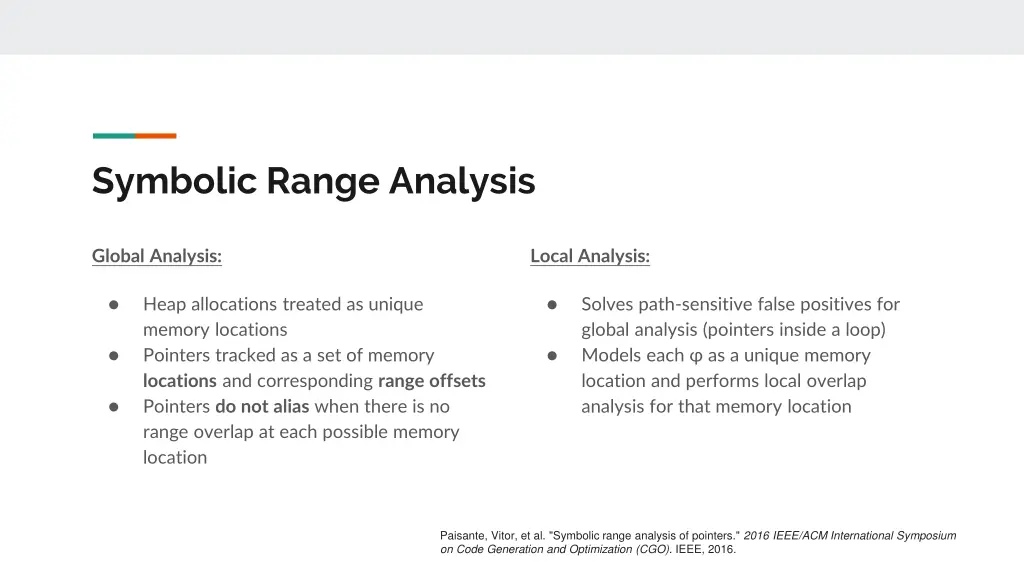 symbolic range analysis