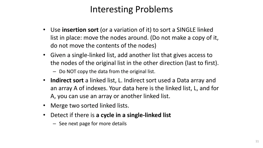 interesting problems