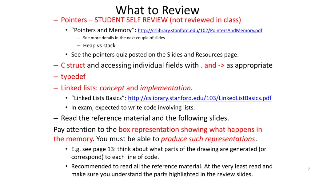 what to review